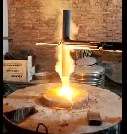 on site video of electric arc furnace smelting