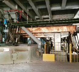 on site video of electric arc furnace smelting