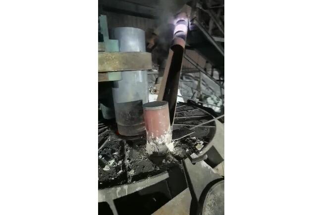 on site video of electric arc furnace smelting