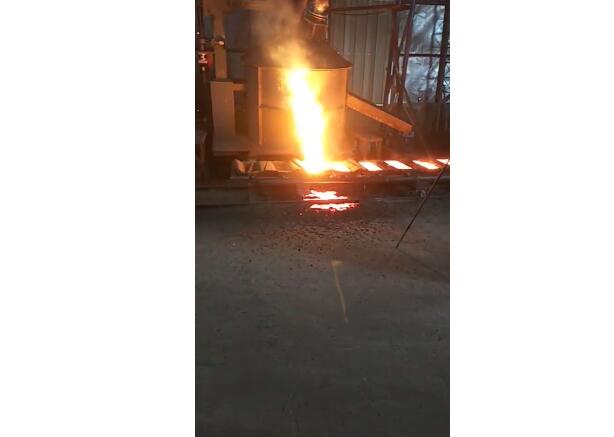 on site video of electric arc furnace smelting