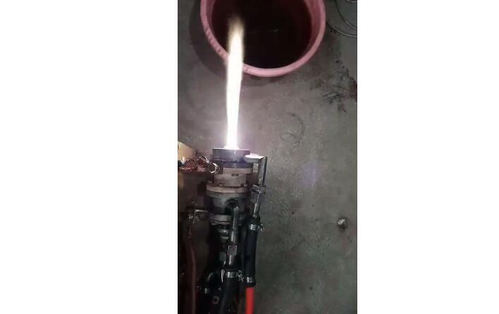 on site video of plasma furnace smelting